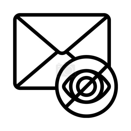 Ilustración de Icono de correo electrónico oculto, ilustración vectorial - Imagen libre de derechos