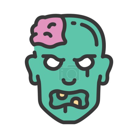 Ilustración de Zombie icono web vector ilustración - Imagen libre de derechos