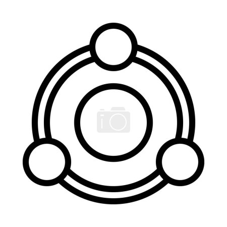 Ilustración de Ciencia Átomos Símbolo icono plano vector ilustración - Imagen libre de derechos