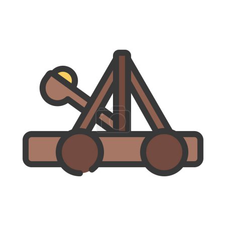 Téléchargez les illustrations : Illustration vectorielle de l'icône web Catapulte - en licence libre de droit