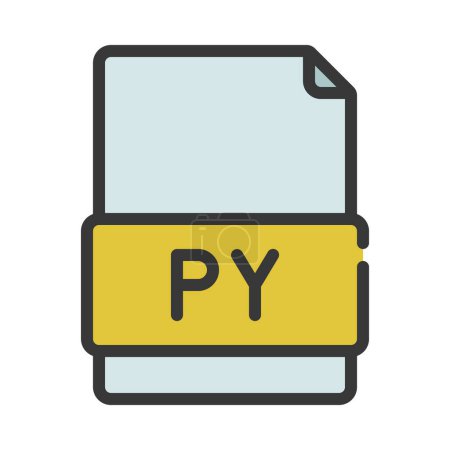 Ilustración de Icono de archivo de Python, ilustración vectorial - Imagen libre de derechos