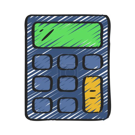 Illustration for Calculator icon. color flat style design vector illustration - Royalty Free Image