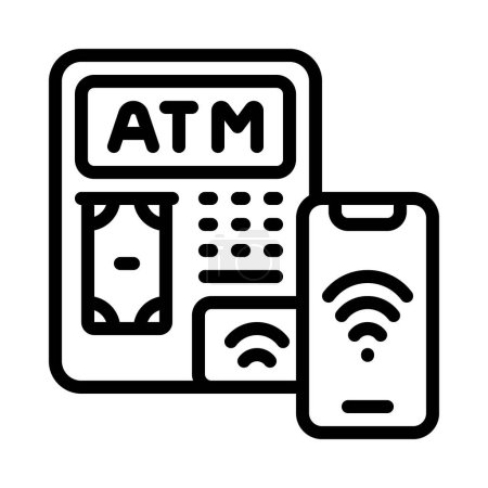 Ilustración de ATM icono web vector ilustración - Imagen libre de derechos