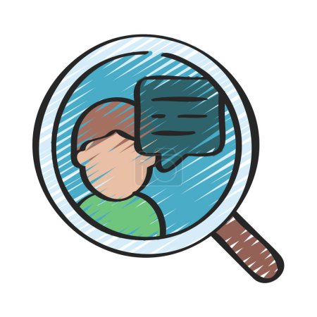 Ilustración de Análisis consultor web icono vector ilustración - Imagen libre de derechos
