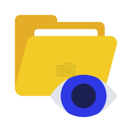 Illustration for View Folder Contents icon, vector illustration - Royalty Free Image
