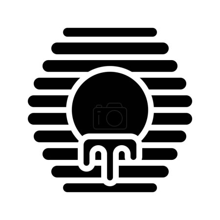 Illustration for Vector illustration of Bee Hive icon - Royalty Free Image