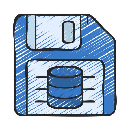 Illustration for Data Storage web icon vector illustration - Royalty Free Image