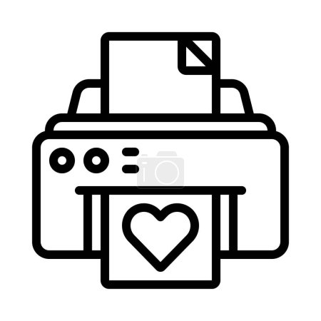 Ilustración de Icono de impresora. esquema ilustración de iconos de vectores de impresora para la web - Imagen libre de derechos