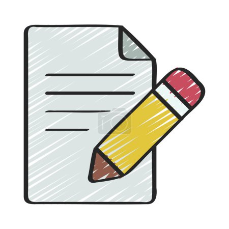 Illustration for Write Document icon, vector illustration - Royalty Free Image