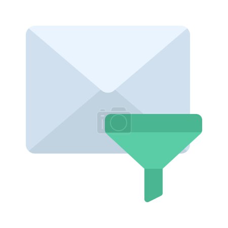 Illustration for Email Filtering Icon, Vector Illustration - Royalty Free Image