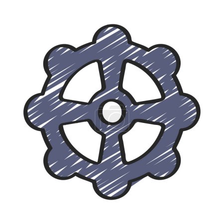 Illustration for Vector  illustration of cogwheel icon - Royalty Free Image