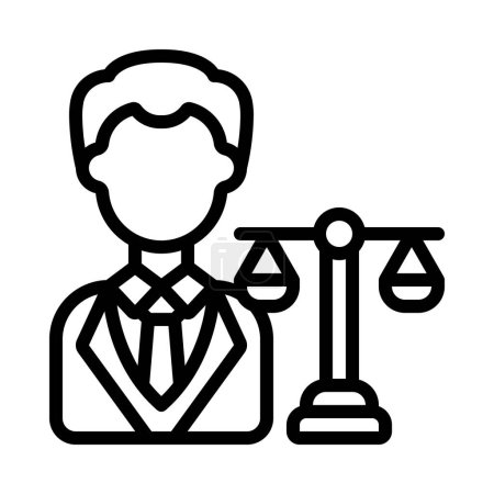 Téléchargez les illustrations : Illustration vectorielle d'icône web d'avocat - en licence libre de droit