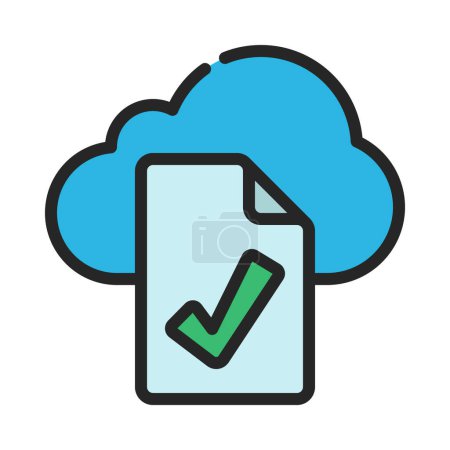 Illustration for Cloud Flowchart Icon, Vector Illustration - Royalty Free Image