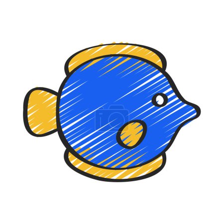 Illustration for Fish icon vector illustration - Royalty Free Image