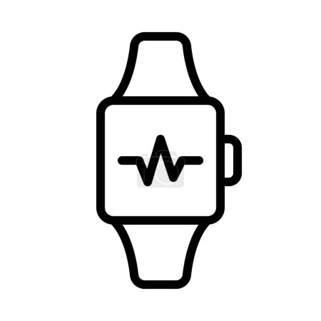 Illustration for Fitness Smart Watch icon illustration background - Royalty Free Image
