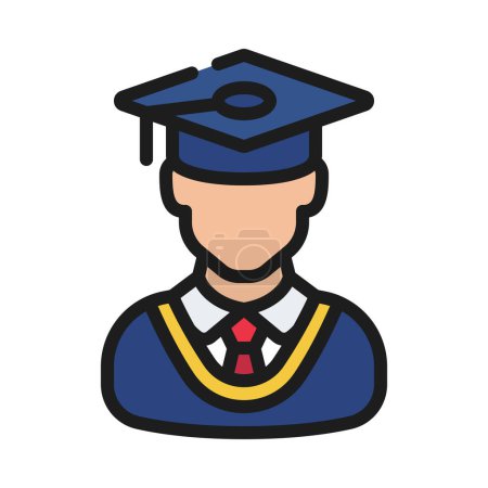Illustration for Male Student web icon vector illustration - Royalty Free Image