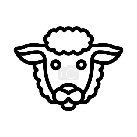 Ilustración de Granja ovejas plana icono vector ilustración - Imagen libre de derechos