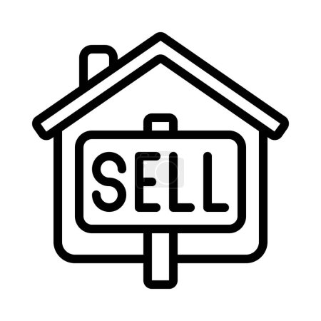 Téléchargez les illustrations : Icône Sell Home, illustration vectorielle - en licence libre de droit