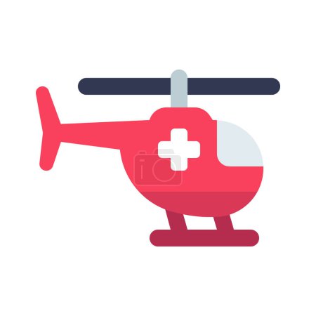 Ilustración de Helicóptero médico. icono web ilustración simple - Imagen libre de derechos