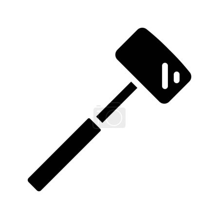 Illustration for Metal Block  hammer icon on white background - Royalty Free Image