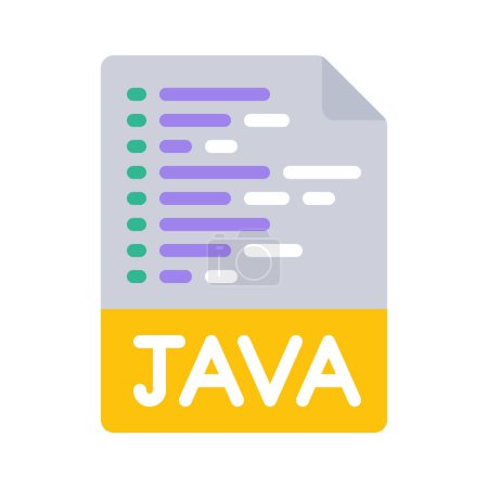 Téléchargez les illustrations : Java Script Icône de fichier, illustration vectorielle - en licence libre de droit
