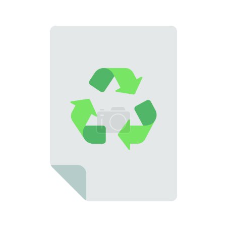 Illustration for Recycle Paper icon vector illustration on white background - Royalty Free Image