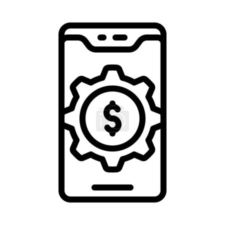 Ilustración de Gestión del dinero icono web vector ilustración - Imagen libre de derechos