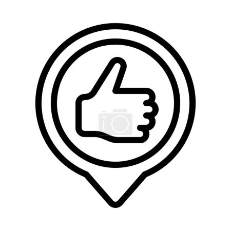 Ilustración de Como Thumbs Up icono, ilustración vectorial - Imagen libre de derechos