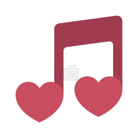 Ilustración de Icono web Love Music ilustración vectorial - Imagen libre de derechos