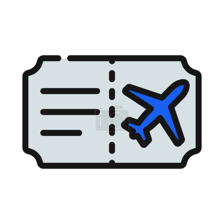 Illustration for Aeroplane Ticket,  air ticket icon - Royalty Free Image