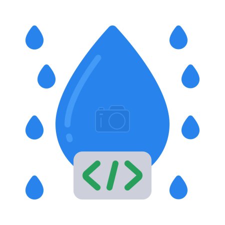 Illustration for Water droplet icon, vector illustration simple design - Royalty Free Image