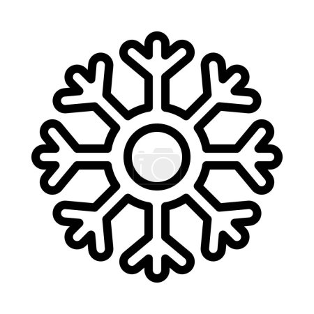 Téléchargez les illustrations : Flocon de neige icône vectoriel illustration fond - en licence libre de droit