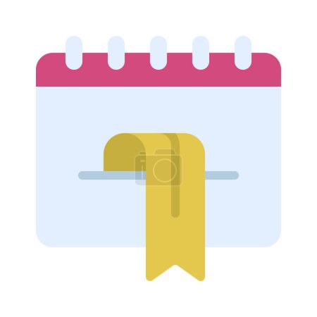 Bookmarked Date icon, vector illustration 