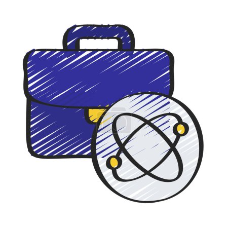 Illustration for Business Science web icon vector illustration - Royalty Free Image