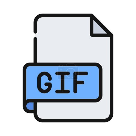 Illustration for GIF File icon, vector illustration - Royalty Free Image