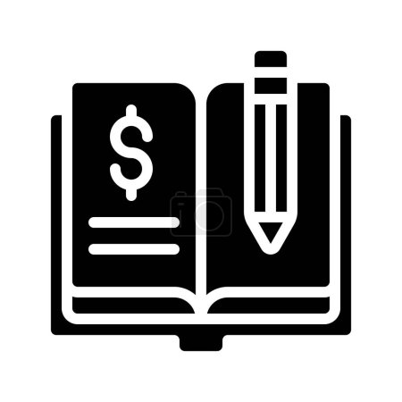 Ilustración de Libro de contabilidad icono, ilustración vectorial - Imagen libre de derechos
