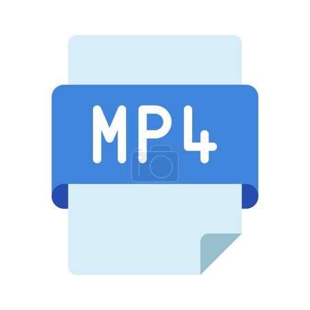 Ilustración de Icono del archivo MP4, ilustración vectorial - Imagen libre de derechos