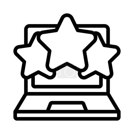 Ilustración de Laptop Reviews icono, vector de ilustración - Imagen libre de derechos