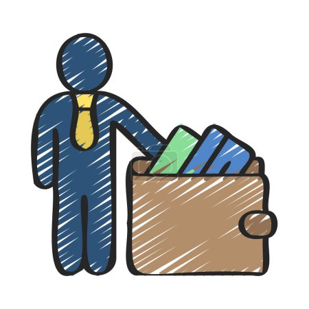Illustration for Businessman with digital wallet vector illustration design - Royalty Free Image