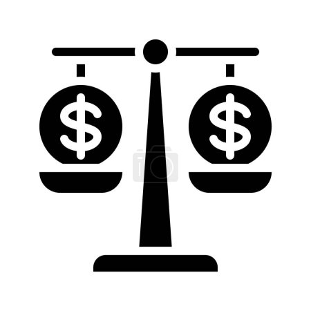 Ilustración de Escalas de dinero icono web vector ilustración - Imagen libre de derechos