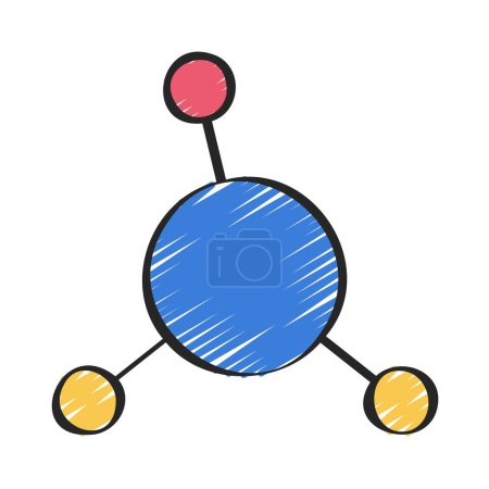 Illustration for Science Atoms Symbol flat icon vector illustration - Royalty Free Image