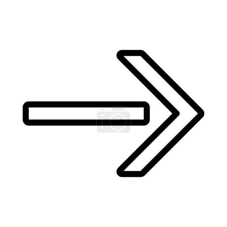 Ilustración de Dirección correcta flecha icono vector ilustración - Imagen libre de derechos