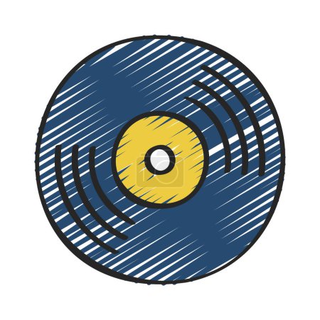 Illustration for Vector illustration of vinyl disk icon - Royalty Free Image