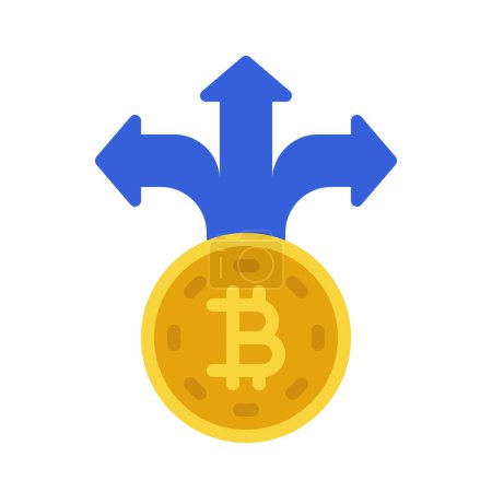 Ilustración de Icono de bitcoin icono vector ilustración diseño - Imagen libre de derechos