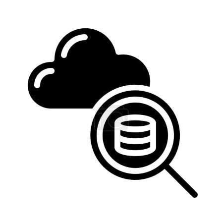 Illustration for Search Data Cloud Icon, Vector Illustration - Royalty Free Image