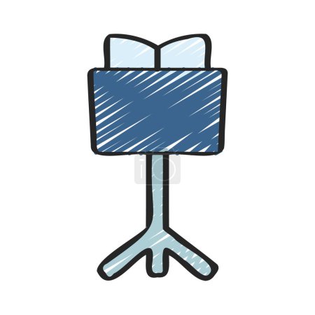 Illustration for Music Stand web icon vector illustration - Royalty Free Image