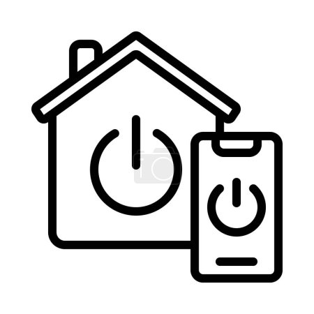 Ilustración de Icono de sincronización de casa móvil, ilustración vectorial - Imagen libre de derechos