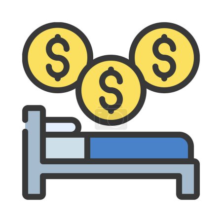 Illustration for Income web icon vector illustration - Royalty Free Image