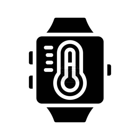 Ilustración de Ilustración de icono de calefacción de reloj inteligente - Imagen libre de derechos