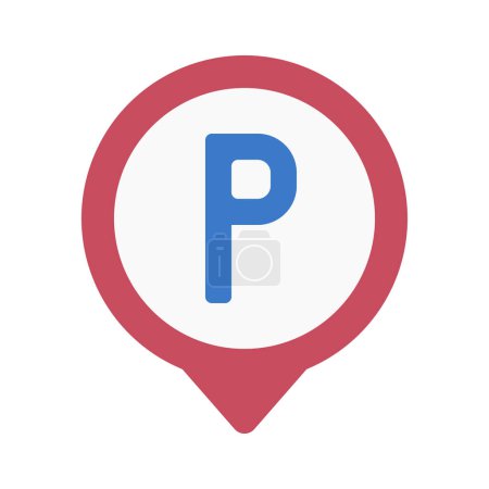 Illustration for Parking web icon vector illustration - Royalty Free Image